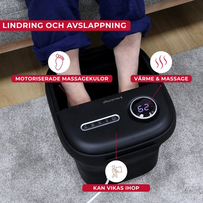 Fotbad Pro med värme och massage