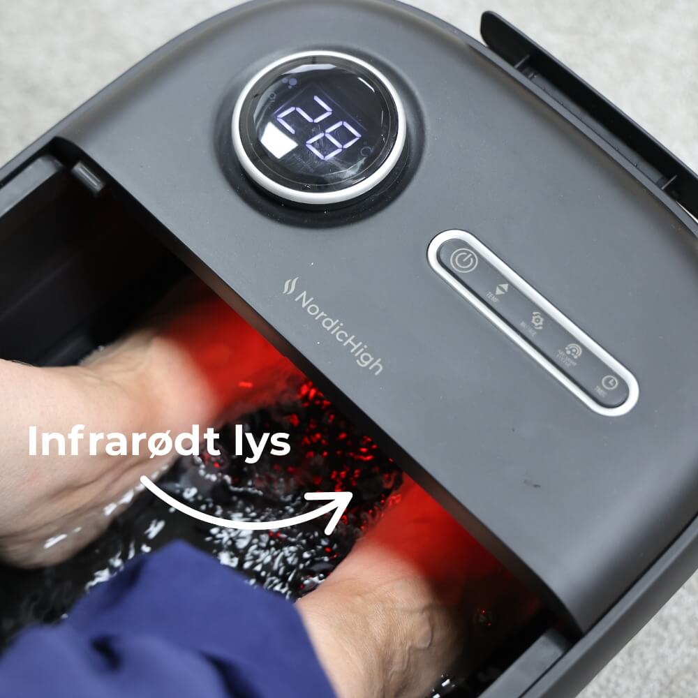 Fotbad Pro med värme och massage