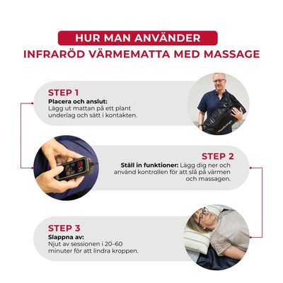 Infraröd värmematta med massage