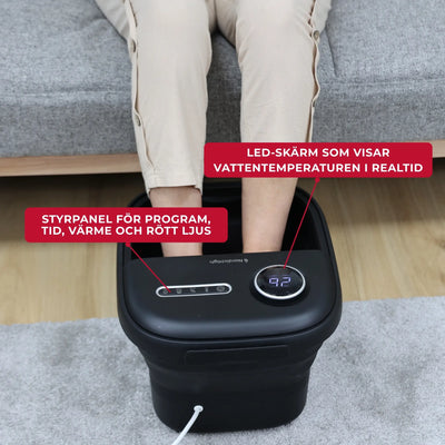 Fotbad Pro med värme och massage