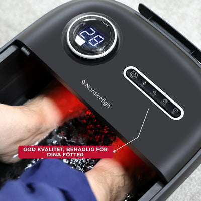 Fotbad Pro med värme och massage
